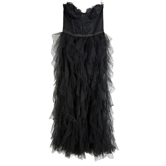 For Love & Lemons Bustier Tulle Gown Tiered Ruffle Prom Fairy Witchy Formal Sz M - Picture 4 of 11